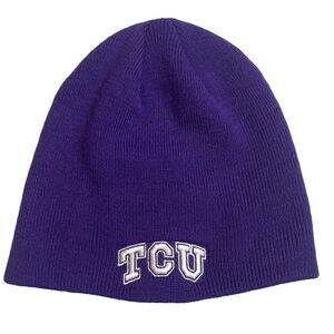 TCU Horned Frogs CFP Beanie Skull Cap OS College Football Basketball Texas